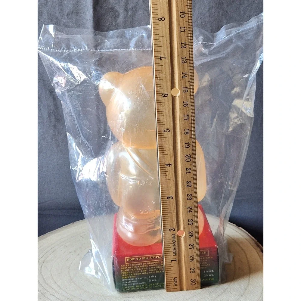 Vintage Reusable Plant Feeder Plastic Yellow Bear With‎ Googly Eyes Original Box